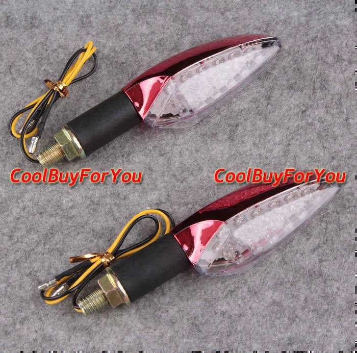 Red LED Turn Signal Lights for Universal Plastic Bulbs ()