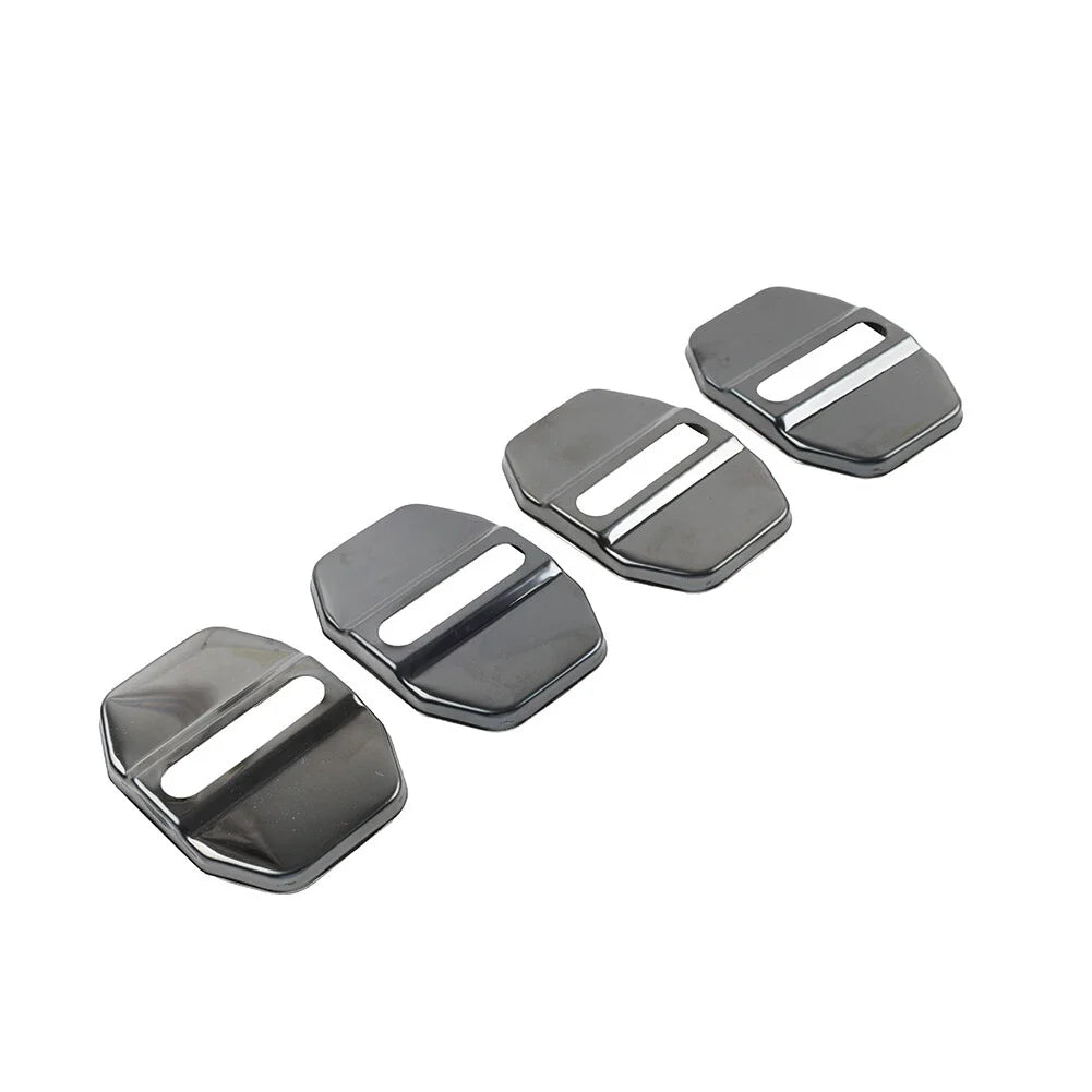 Black Door Lock Covers for BMW F40, F45, Benz C-Class, Maserati