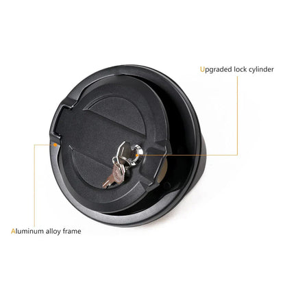 Locking Gas Tank Cap Fuel Filler Door Cover for 2018-2023 Jeep Wrangler JL