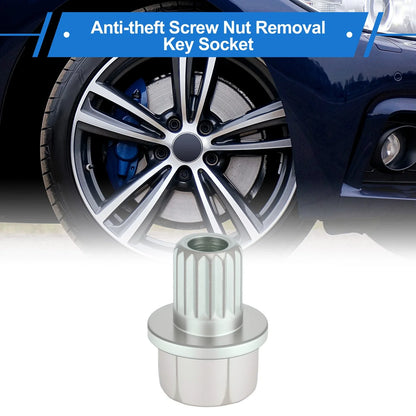 Wheel Lock Lug Nut for BMW Anti Theft Removal Key Socket Adapter