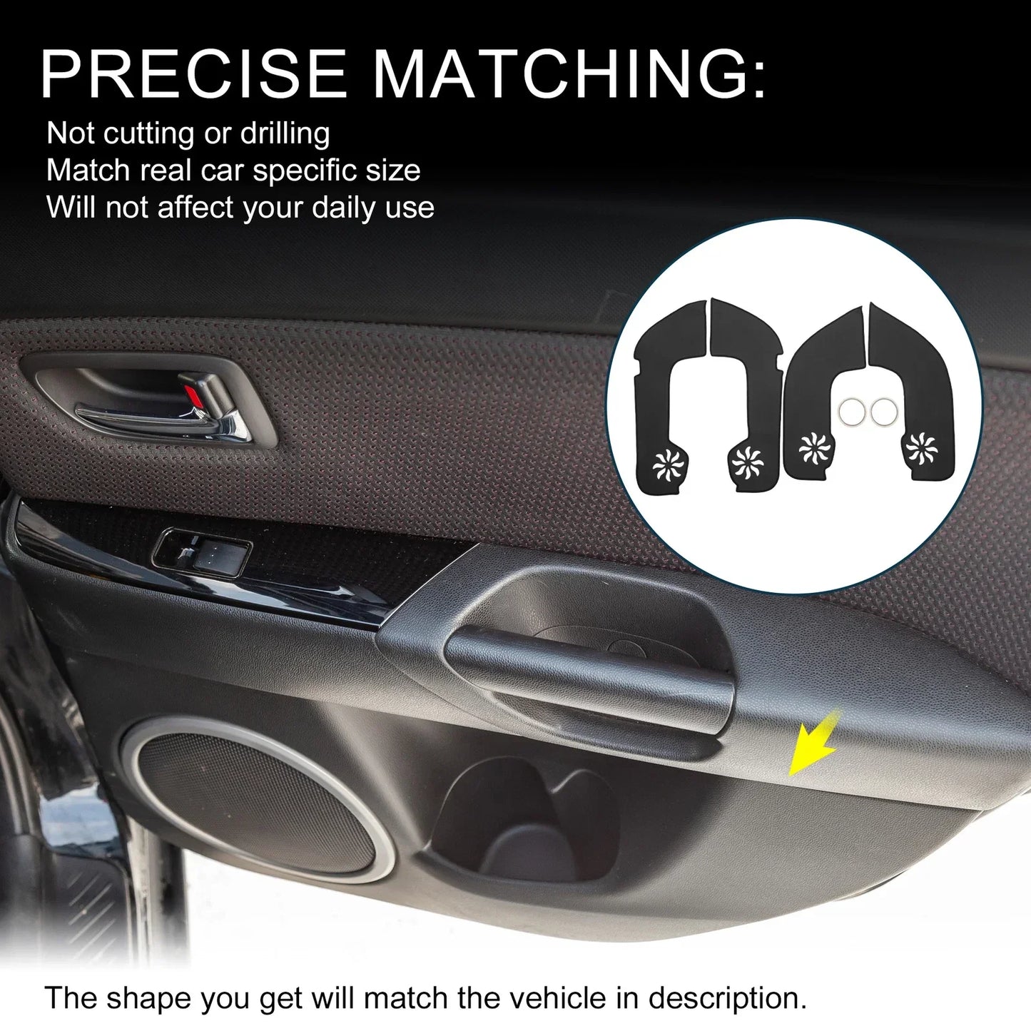 Car Door Leather Anti Kick Pad Sticker for Mercedes-Benz GLB (2020-2025)