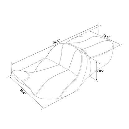 Passenger Seat for Harley Touring Electra Tri Glide (2009-2023)
