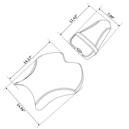 Driver & Passenger Seats Black/Blue for Yamaha YZF-R6 (2017-2022)