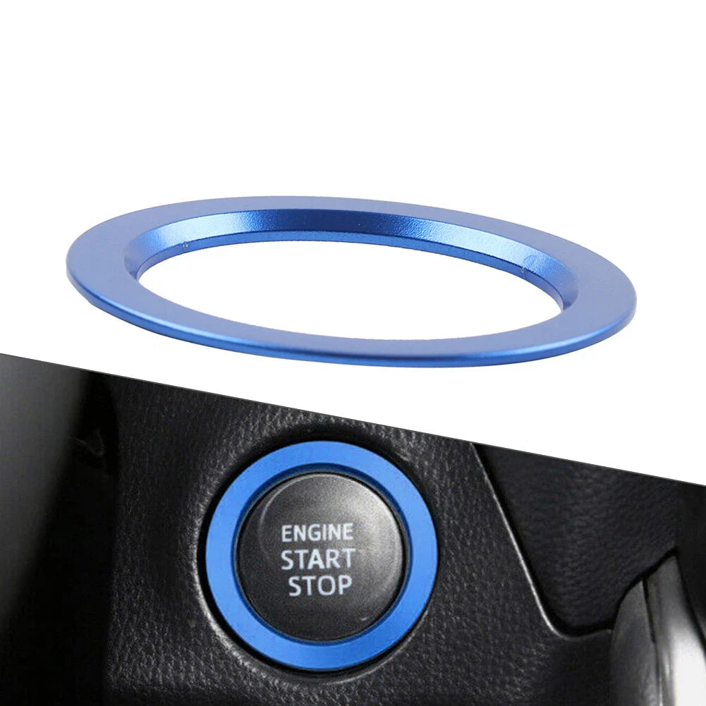 Blue Engine Start Stop Button Trim Ring for Toyota Tacoma, Camry, Prius, Corolla (2005-2023)