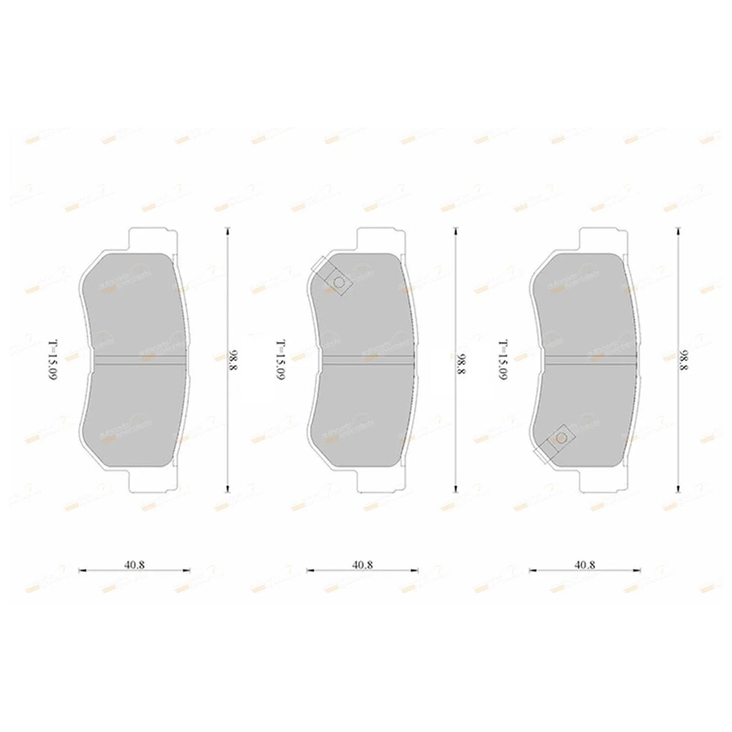 Rear Disc Brake Pads Set for Kia Optima (2001 - 2006)