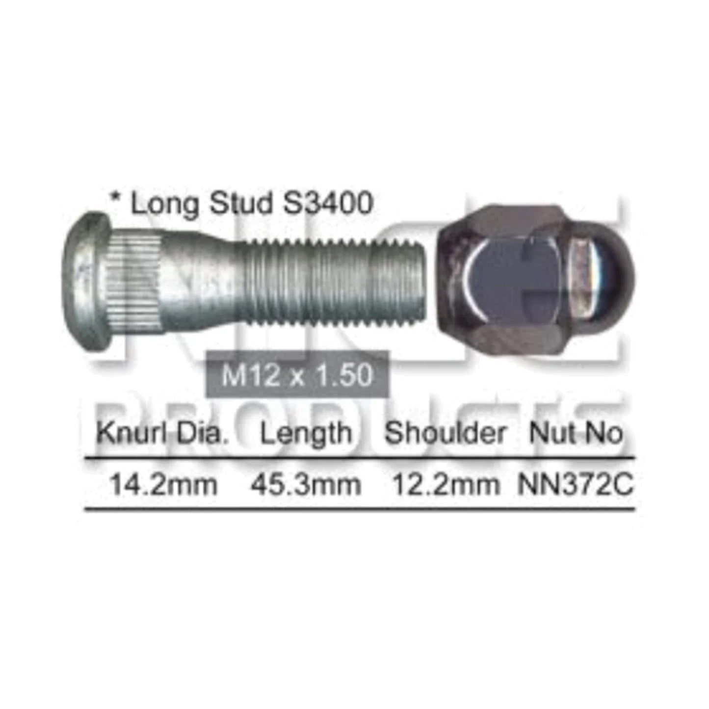 6 x Wheel Studs & Nuts Set for Toyota Fortuner GUN156 (2015-2019)