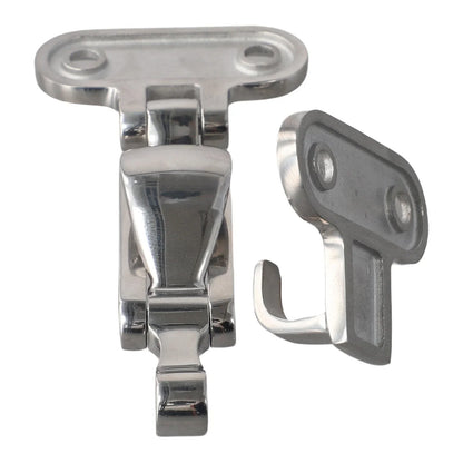 Boat Lock Hatch Deck Hinge with Adjustable Latch Fastener for Assured