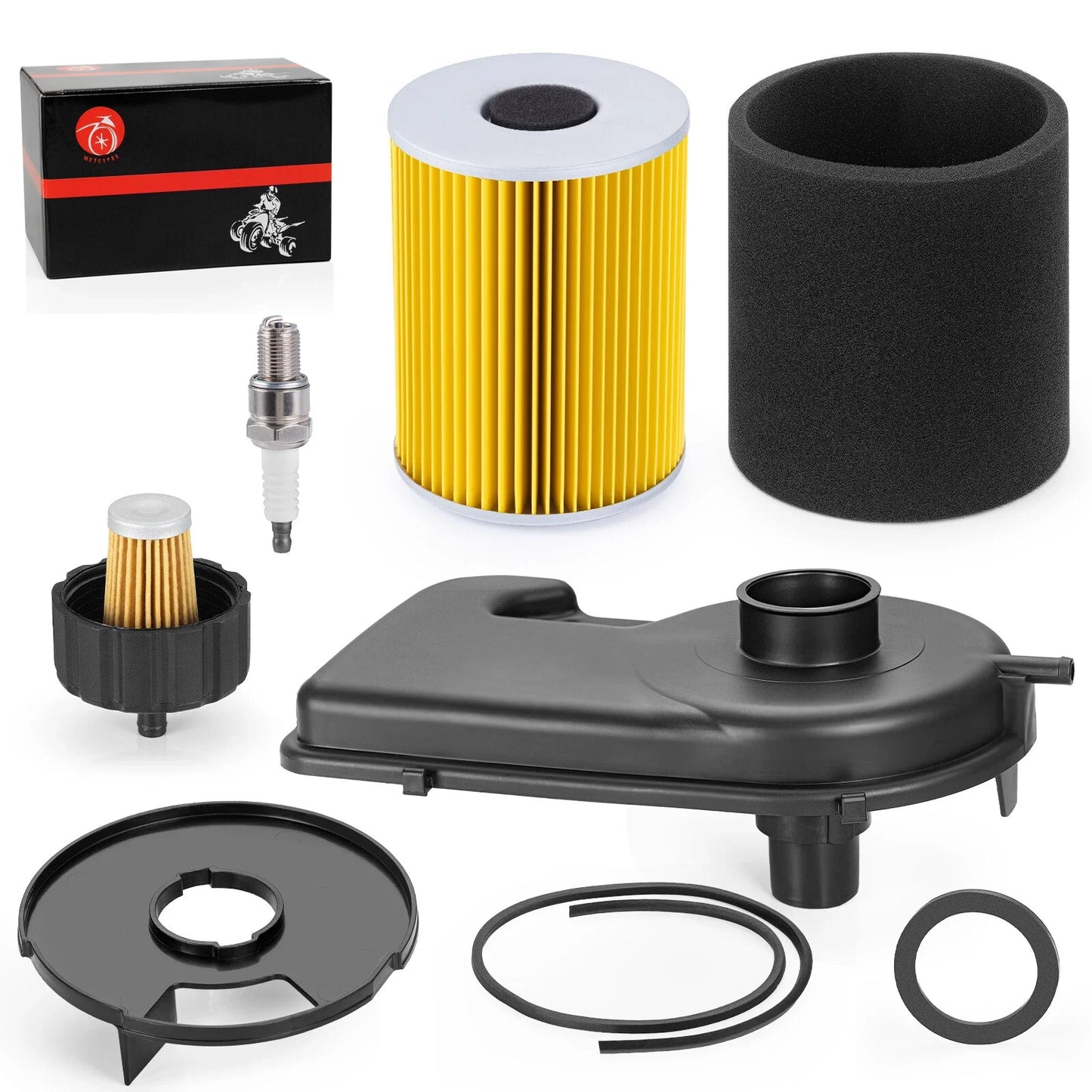Air Filter + Cap + Fuel Filter w/Seal for Yamaha Golf Cart G2–G11 (1990–2004)