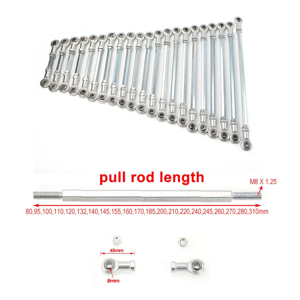 155mm M8 Ball Joiner Bolt Tie Rod for ATV Go Kart Buggy Quad Dirt Bike