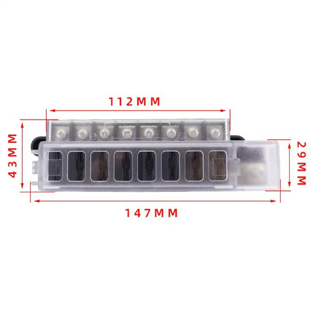 8-Way 12V-32V 100A Fuse Box for Car Truck Circuit Breaker (Universal)