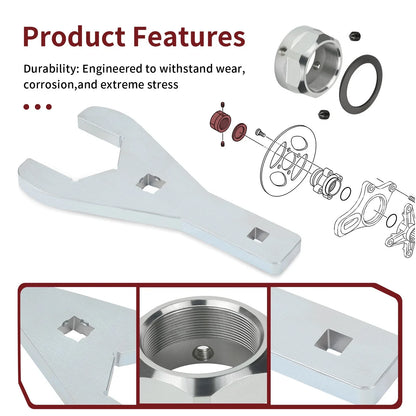 Rear Axle Nut Wrench 46mm & Lock Nut Set for Yamaha Raptor 700/R (2007–2024)