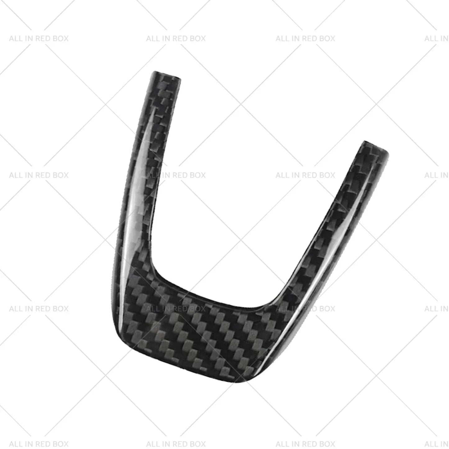 Black Carbon Fiber Steering Wheel Cover for Fiat 500 Abarth 09-19