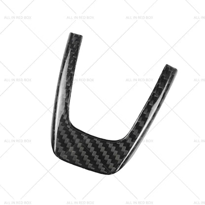 Black Carbon Fiber Steering Wheel Cover for Fiat 500 Abarth 09-19