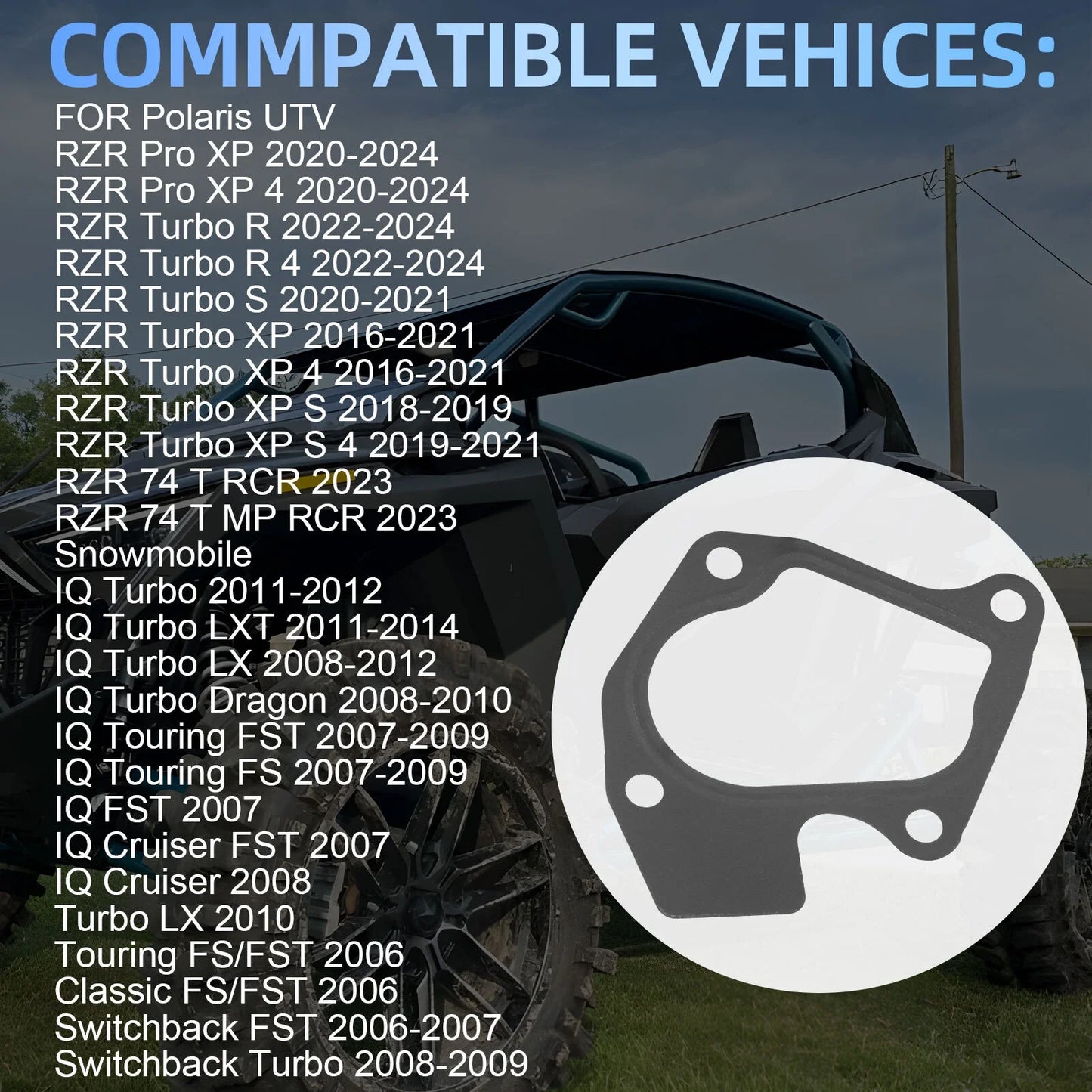 Exhaust gasket for Polaris RZR (2019–2023)