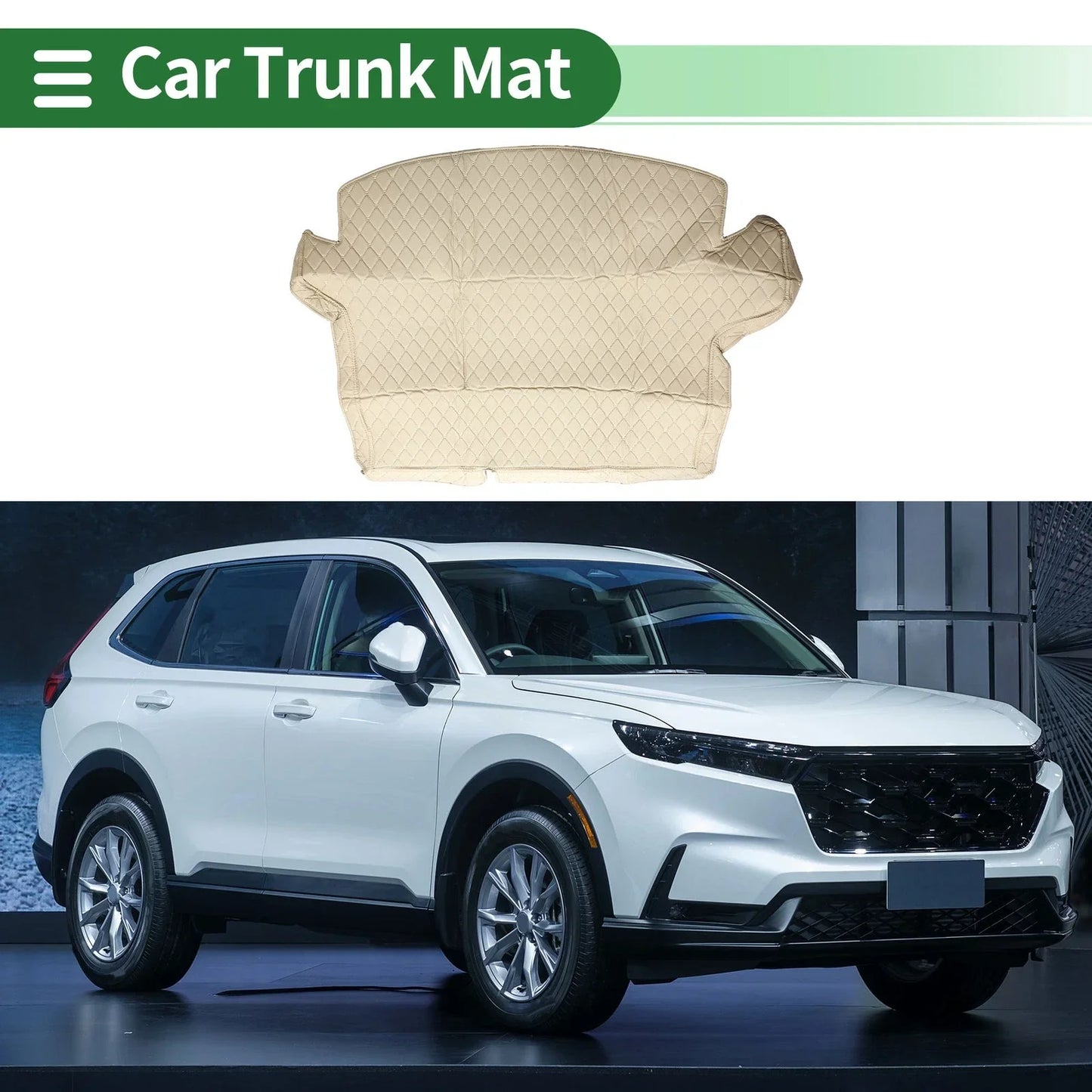 Heightened Edge Cargo Liner Trunk Mat for Honda CRV Hybrid (2017-2021) Beige