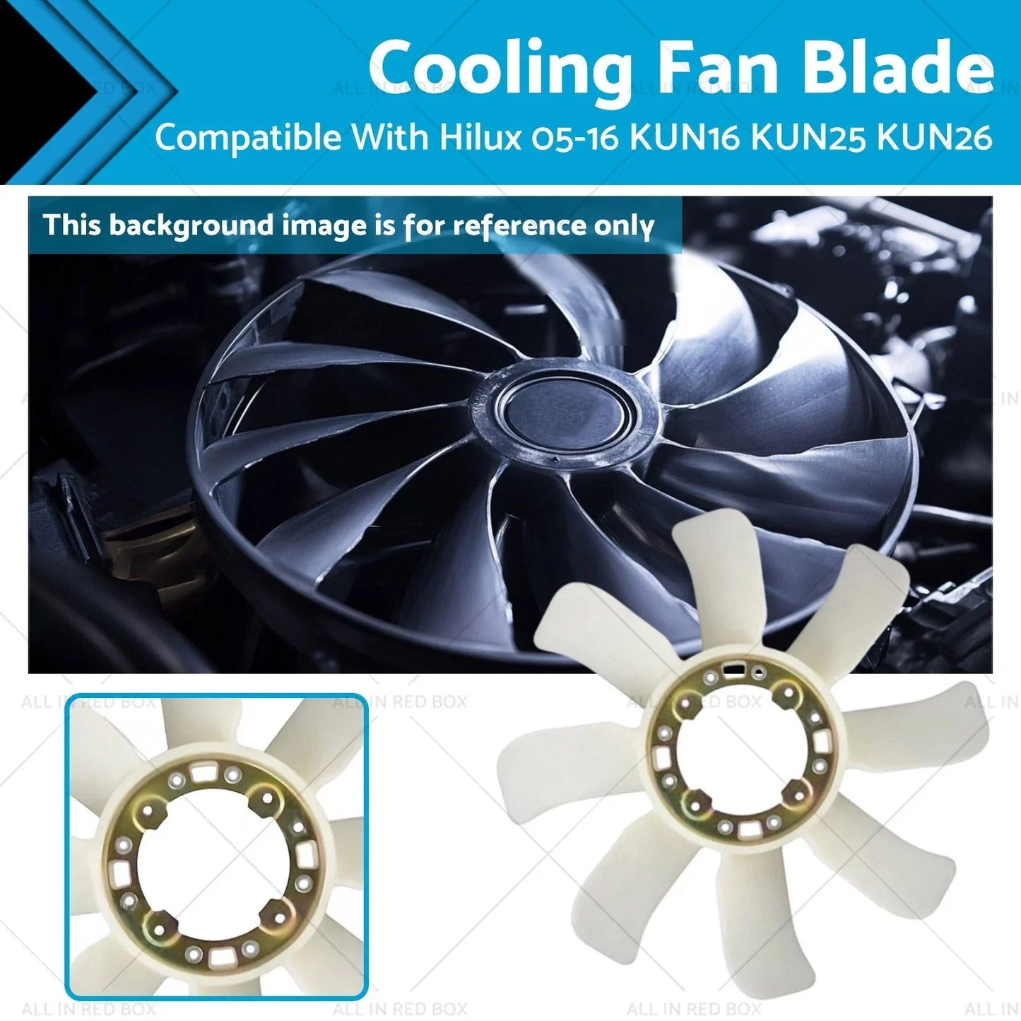 7-Blade Cooling Fan for Toyota Hilux (2005-2016)
