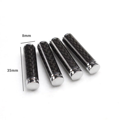 4 x Carbon Fiber Door Lock Pins Knob 35x8mm for BMW Benz