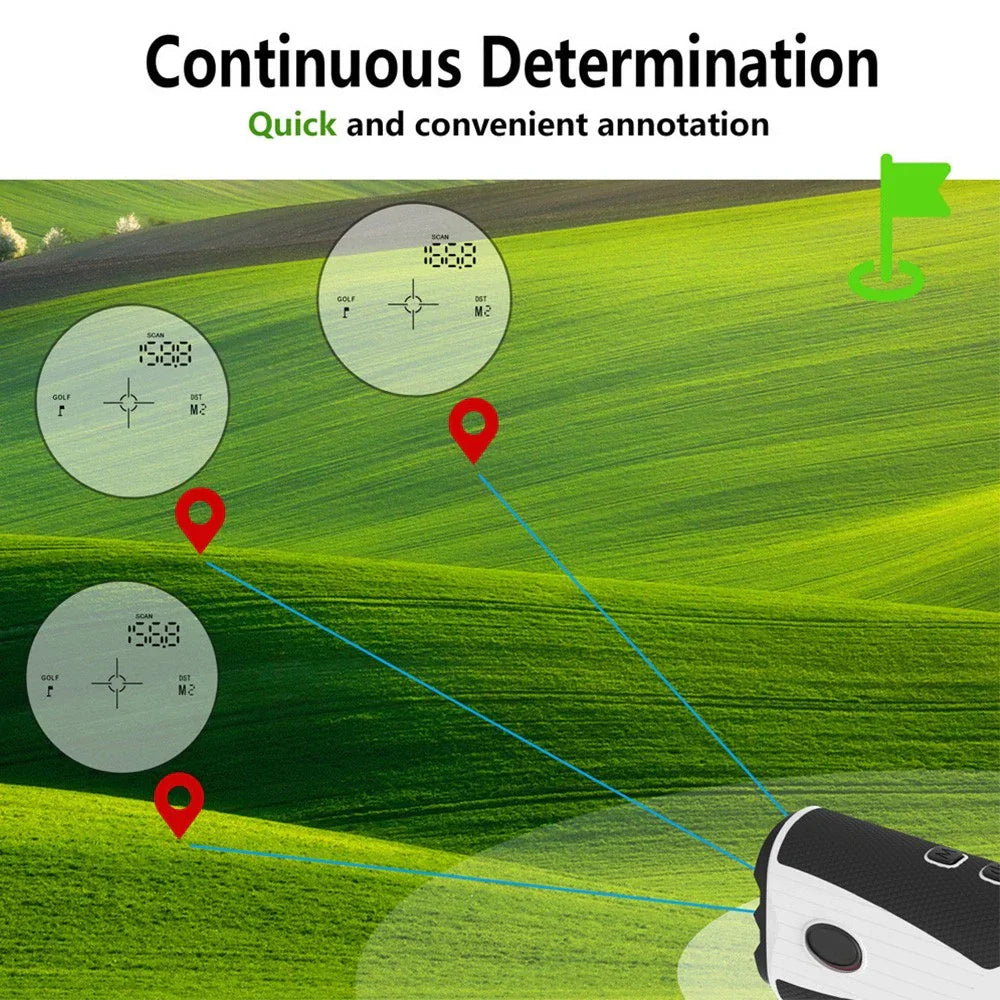 1200 Yards Laser Range Finder 7X Magnification for Golf - USB Charge