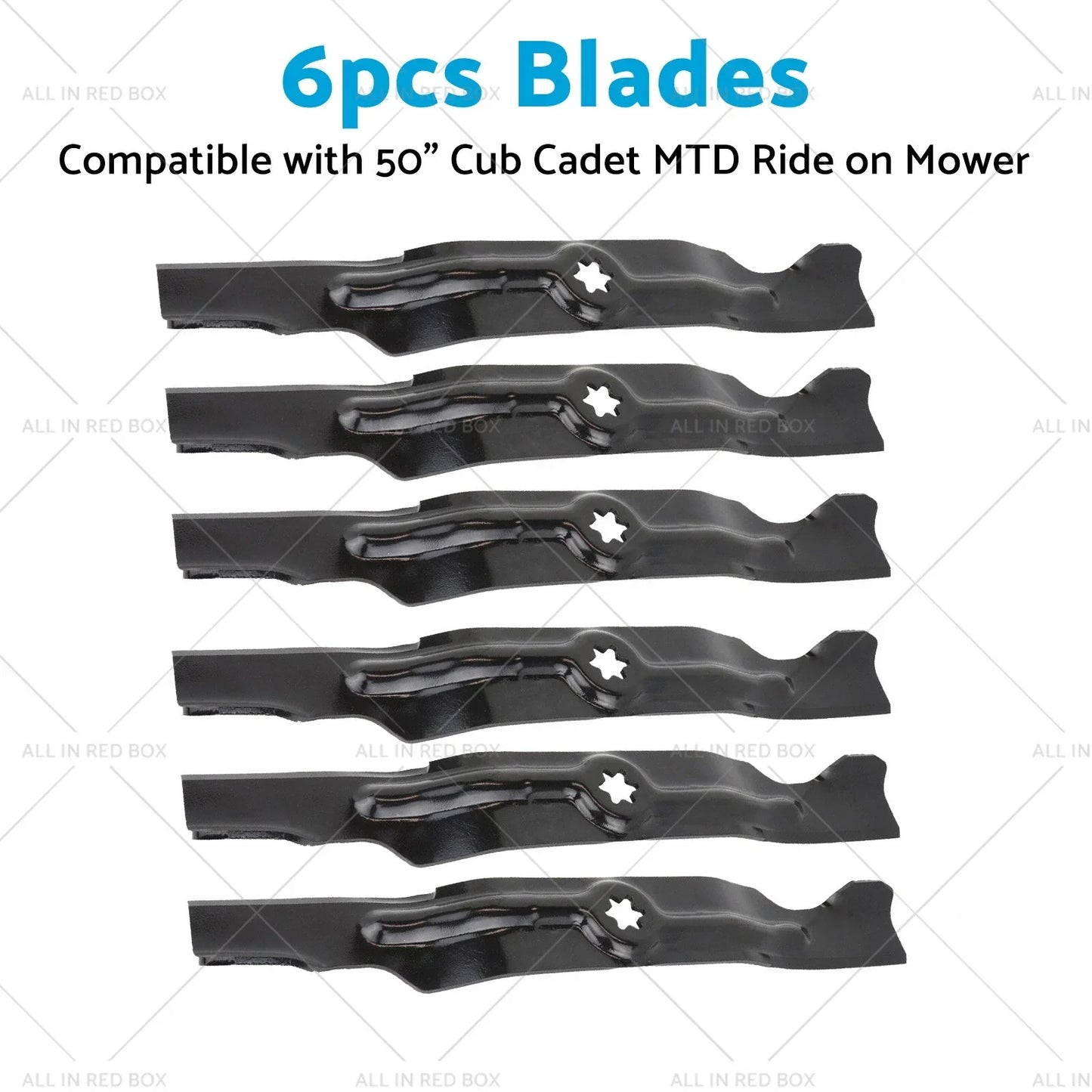6pcs Blades for 50" Cub Cadet MTD Ride-On Mower
