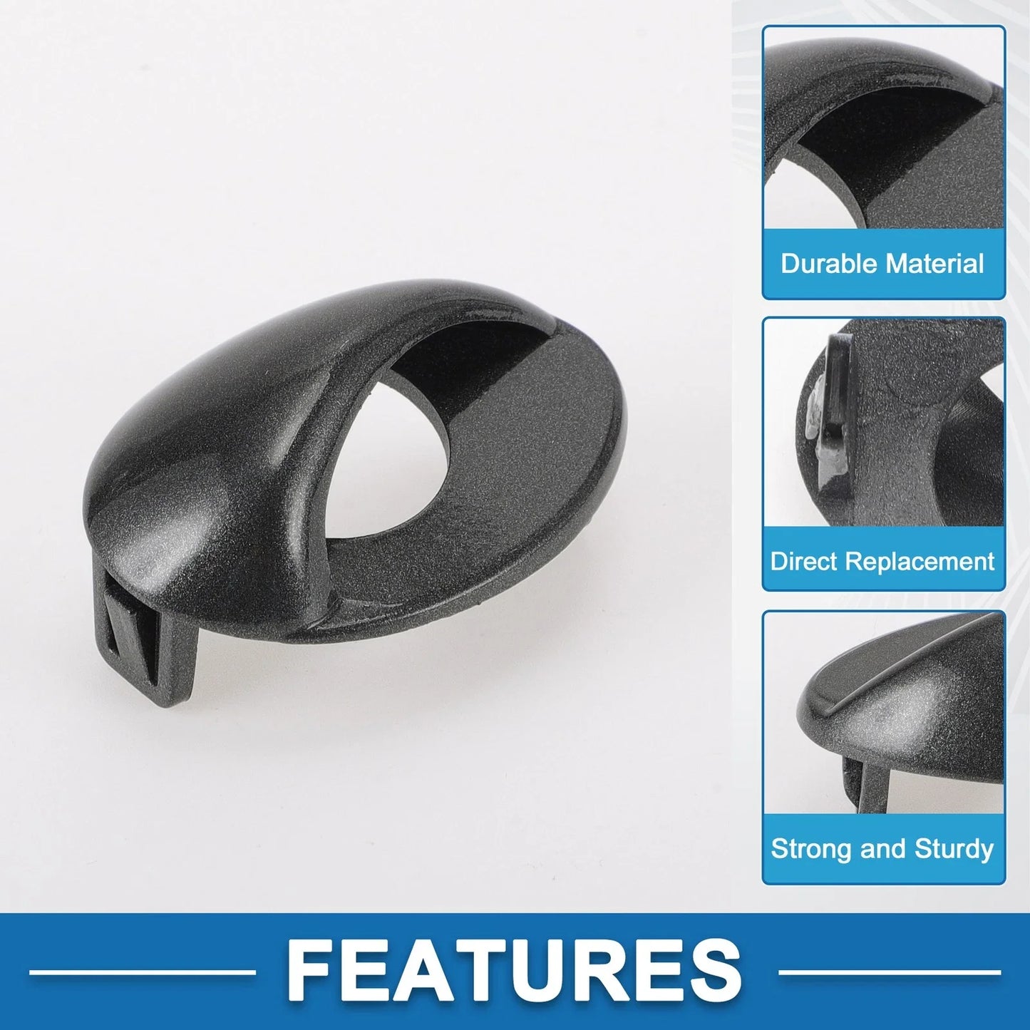 Front Bumper Headlight Washer Nozzle Cover Cap for BMW M3 (2008-2013) Gray