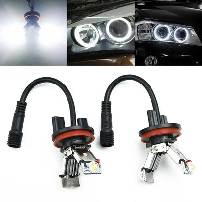 Pair H8 Angel Eyes Light for E60 E61 E71 E70 LCI E90 E91 X5 X6 Z4 E92 X1
