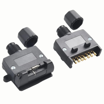Heavy Duty 7-Pin Flat Trailer Adapter Connector for Boats and Trailers