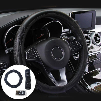 Steering Wheel Cover / 37-38CM / Steering Wheel Cover for Au Black Car