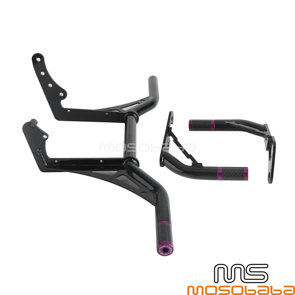 Black Front & Rear Crash Bar w/Frame Sliders for Harley Softail FXST