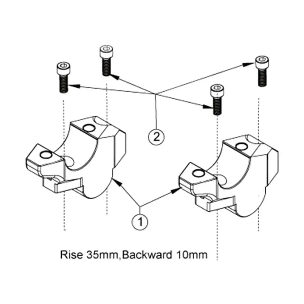 Handlebar Riser Clamp for Honda XADV-750 (2017-2019)