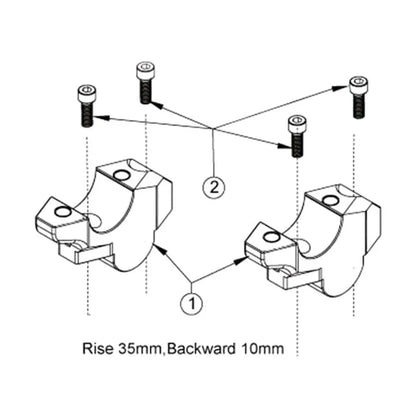 Handlebar Riser Clamp for Honda XADV-750 (2017-2019)