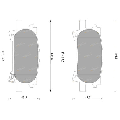 Pad Set 4wd Rear Disc Brake for Toyota Kluger MCU28 (2004–2007)