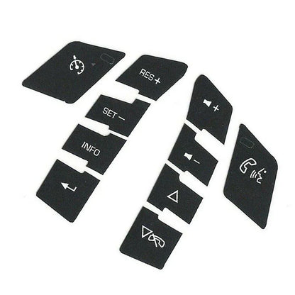Button Repair Decals Car Sticker 1 Set ABS Black