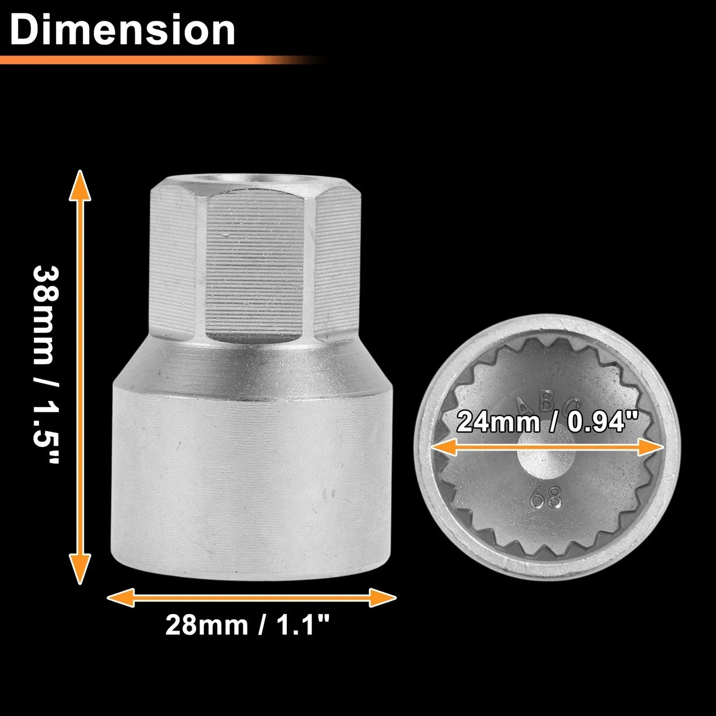 Wheel Lock Lug Nut Key Socket Tool for VW Touareg (2004-2018)