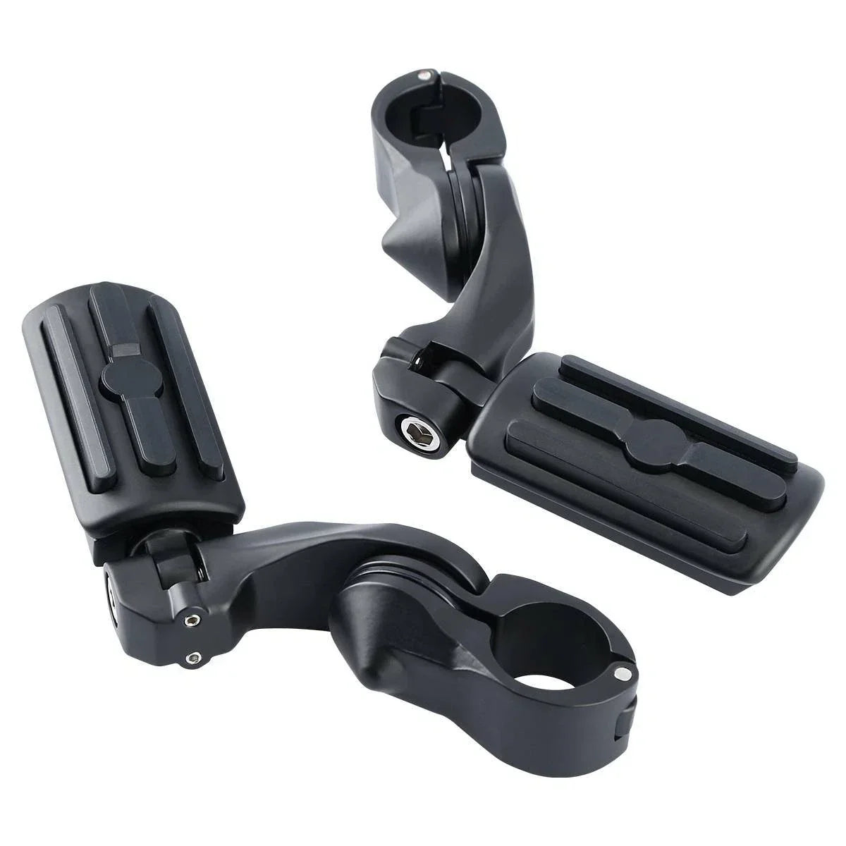 1-1/4" Matte Short Angled Highway Engine Guard Footpegs for Harley