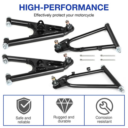 Front Upper and Lower Control A-Arms Set for Yamaha Banshee 350 (1987–2006)