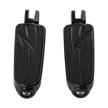 Black Driver Rider Foot Pegs for Harley Fat Bob Softail (2018-2025)