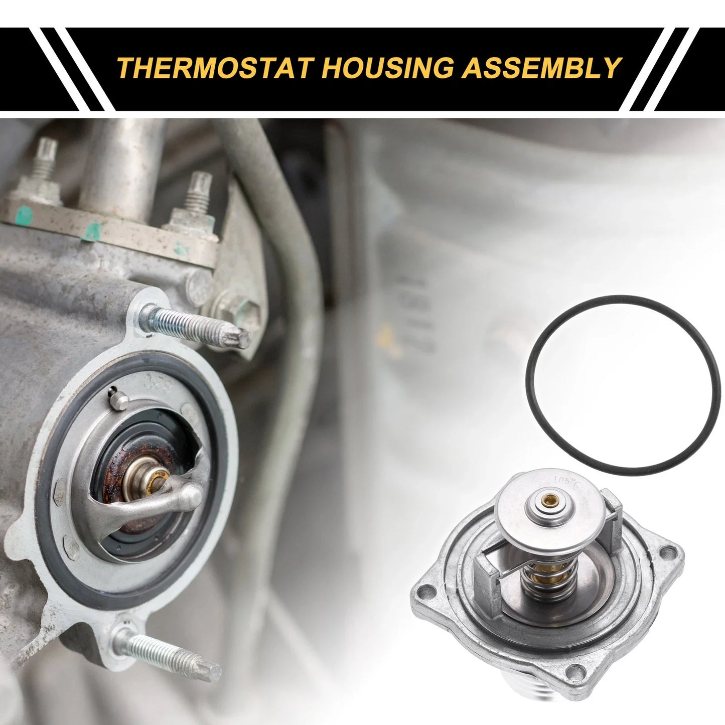 Engine Coolant Thermostat Housing Assembly for BMW 540i 740i (1997 - 1998)