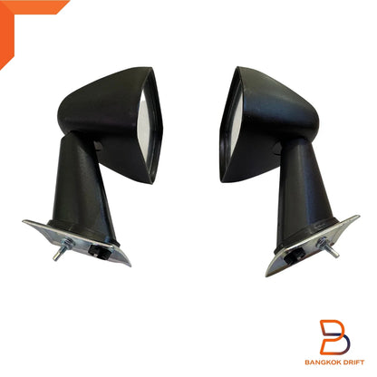 Black Wing Fender Side Mirrors for Honda Civic (1984-1991)