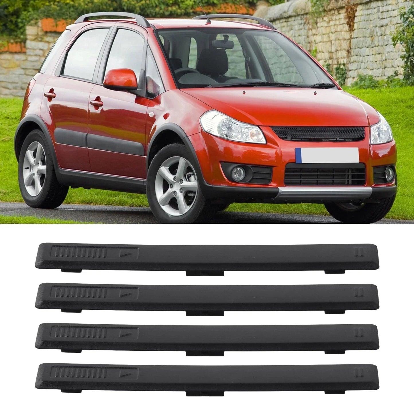 4 x Clip Cover Set for Suzuki Swift Roof Rack Bars Universally Compatible