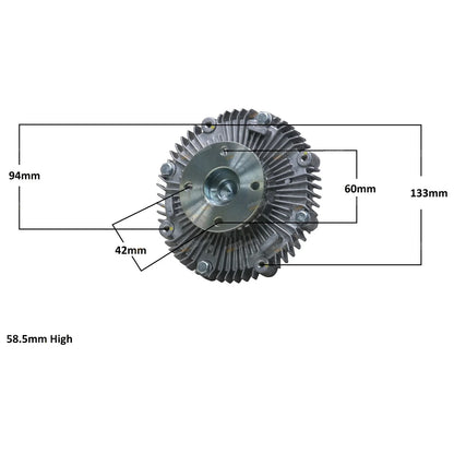 Viscous 4.2L Fan Clutch for Nissan Patrol GQ Y60 TB42 Carb (1991-1994)