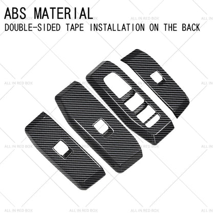 4Pcs Window Lift Panel Trim ABS Carbon Fiber for Toyota Prado LC250 (2024-2025)