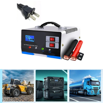 Battery Charger for Automobile with LCD Display