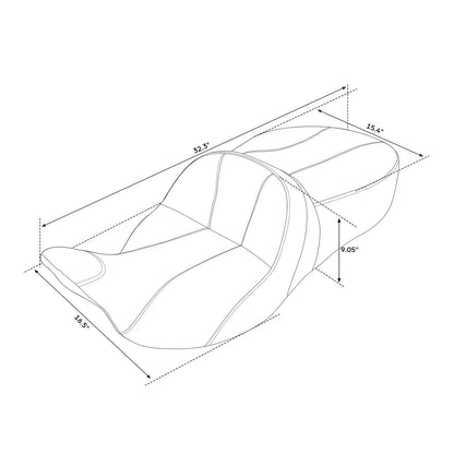 Driver Passenger Seat for Harley Touring Road Street Glide FLHX (2009-2023)