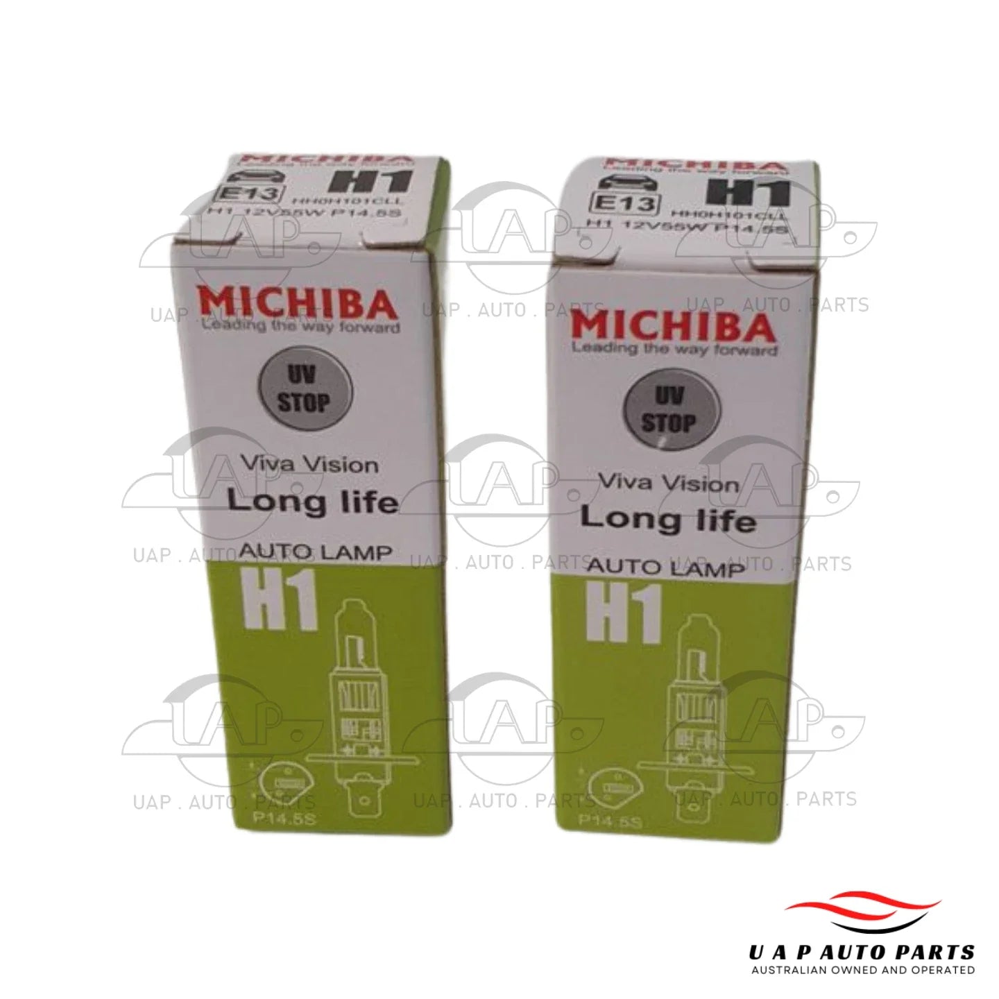 Halogen Head Light P14.5s 12V 55W Michiba 2 x for Car