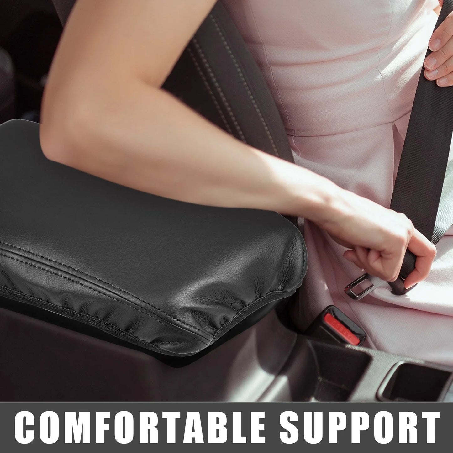 Car Center Console Pad Armrest Cover for Lexus RX350 (2015-2022) Black