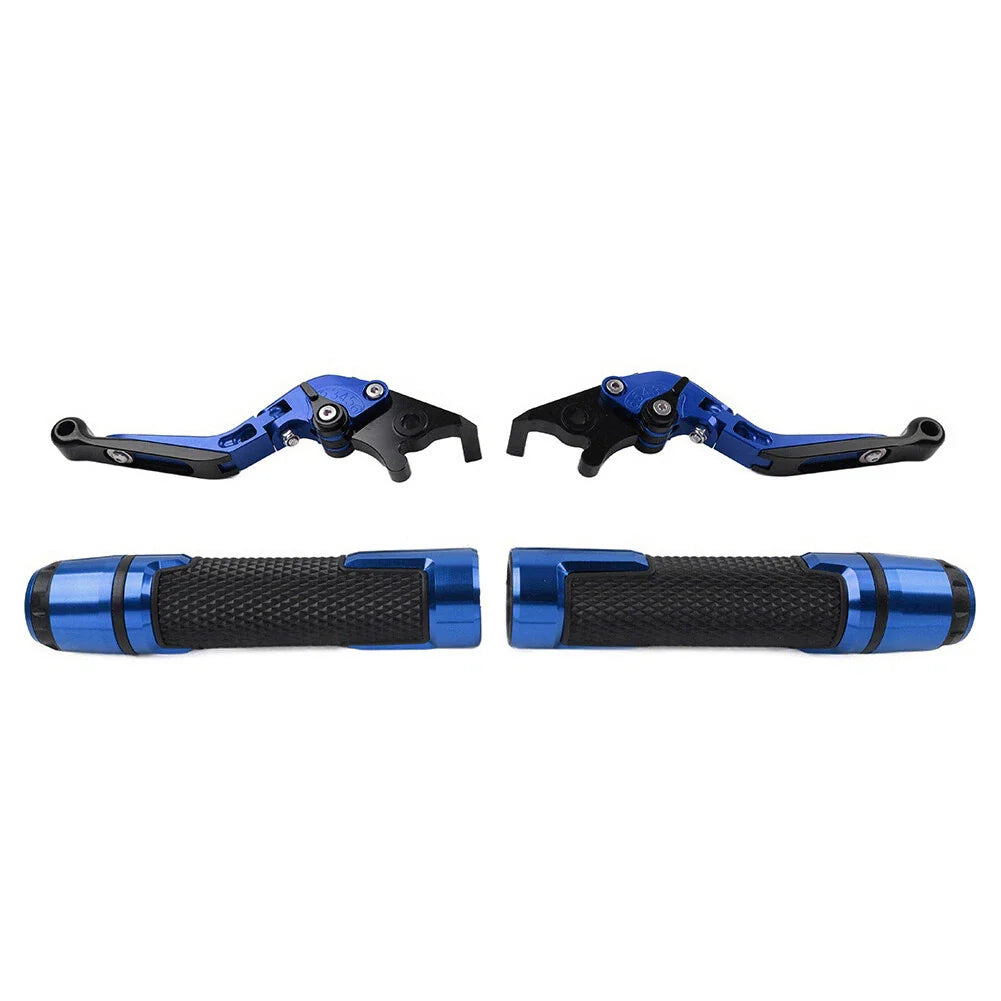 Blue Extendable Brake Clutch Levers Grip Set for Suzuki GSXR600/750 (2006-2019)