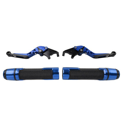 Blue Extendable Brake Clutch Levers Grip Set for Suzuki GSXR600/750 (2006-2019)