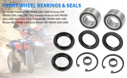 Front Wheel Bearings Seals Honda Foreman 450 TRX450FE/FM/ES/S (1998–2004)