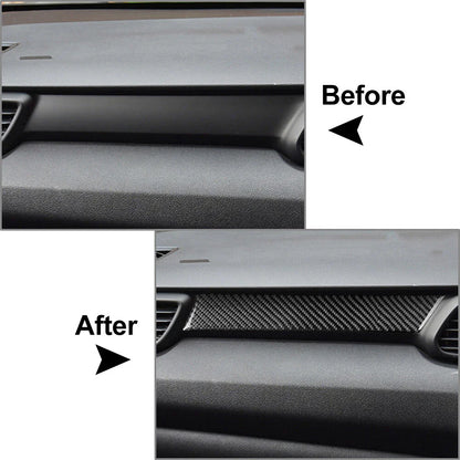 Carbon Fiber Co-pilot Dashboard Cover Trim for Hyundai Veloster (2019-2023)