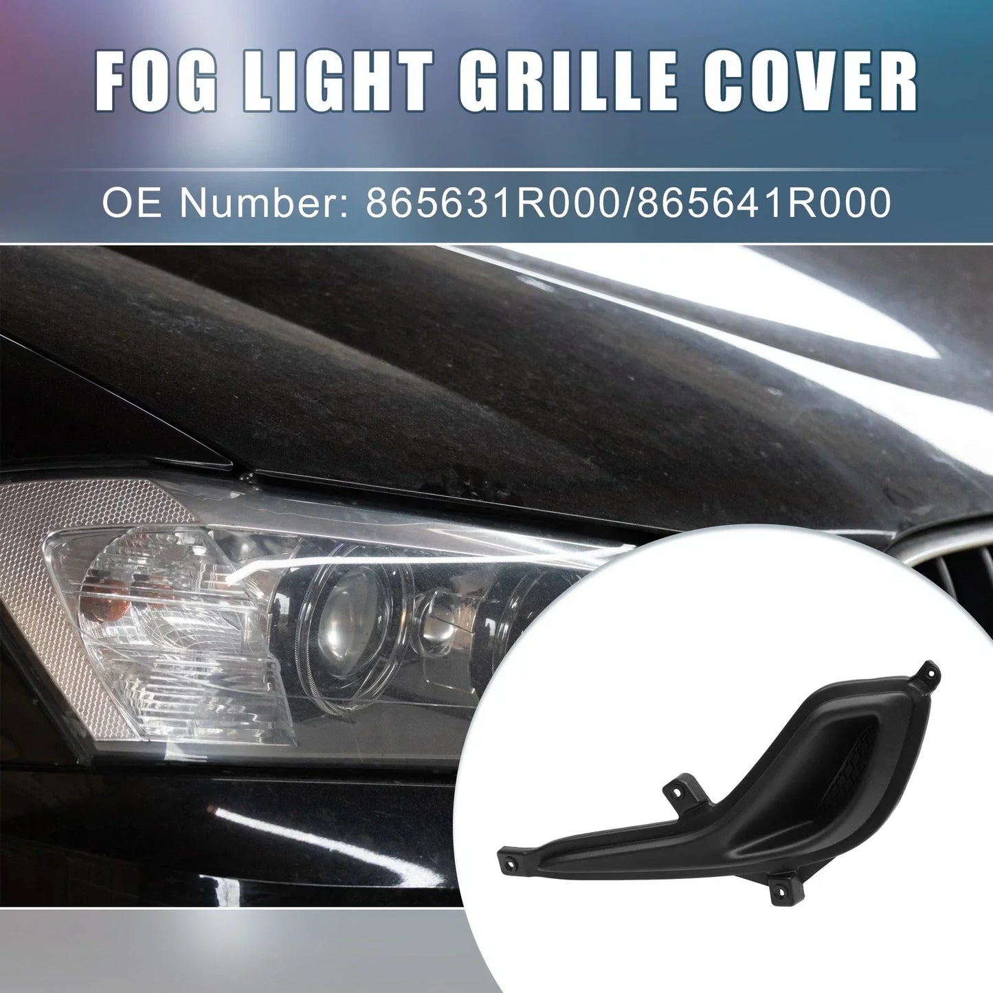 Front Left Right Side Fog Light Grille Cover Trim for Hyundai Accent (2010-2017)